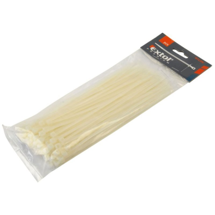 EXTOL Premium stahovací pásky 7,6x380mm bílé 8856120