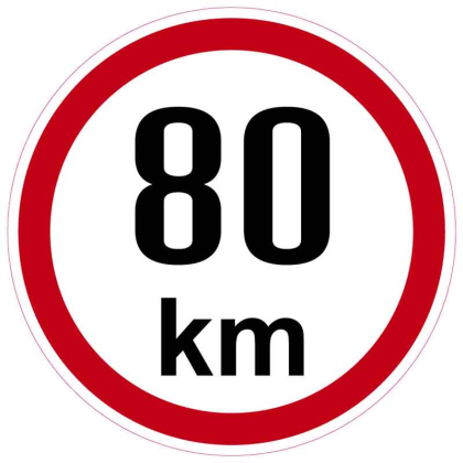 SHERON Samolepka - 80 km/h
