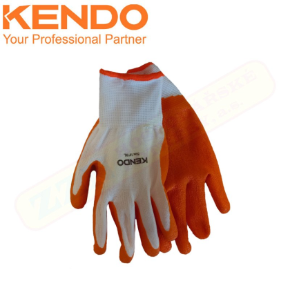 KENDO Rukavice pracovní latex/bavlna