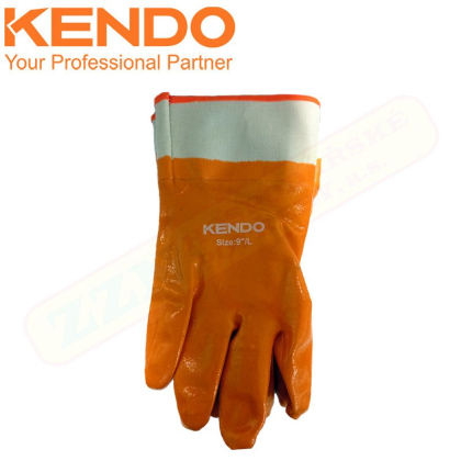 KENDO Rukavice pracovní PVC/bavlna
