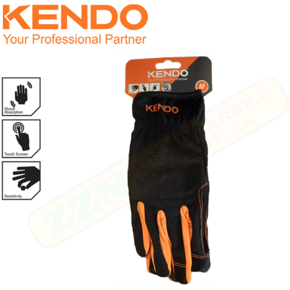 KENDO Rukavice pracovní Mechanic kožené