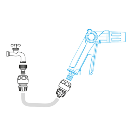 GF pistole postřikovací, 3 funkce, kovová GF80006902