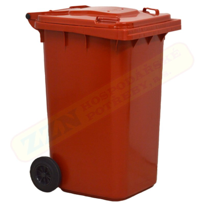 ZZN popelnice 240 l HDPE, červená