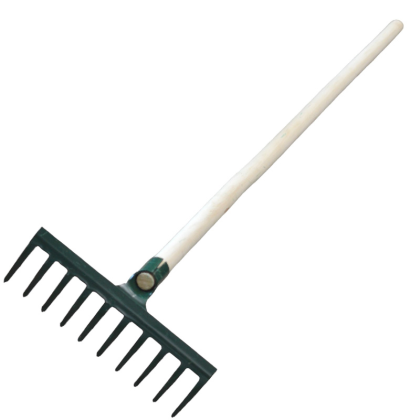 ZZN Hrábě železné 10 zubů s násadou