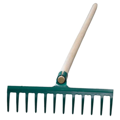 ZZN Hrábě železné 12 zubů s násadou