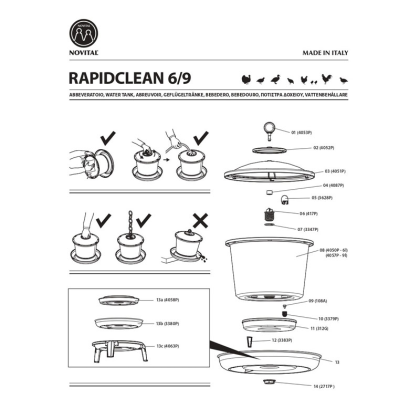 NOVITAL Napáječka pro drůbež RAPID CLEAN CHICKENS 9 l, 2170732