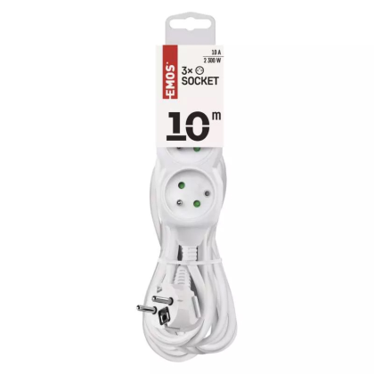 EMOS Zásuvka 3x 10m P0310