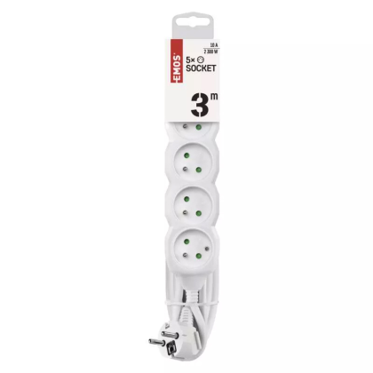 EMOS Zásuvka 5x 3m P0513