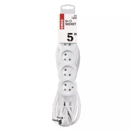 EMOS Zásuvka 5x 5m P0515