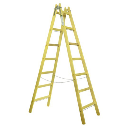 LEVIOR Štafle malířské dřevěné EXPERT, 8 příček, L=256,5 cm, 48438