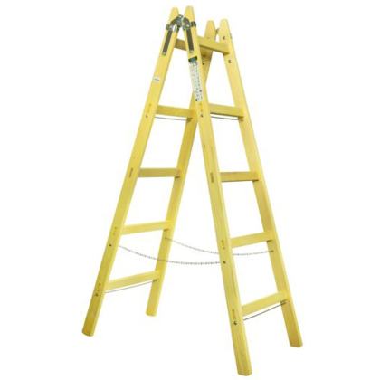 LEVIOR Štafle malířské dřevěné EXPERT, 5 příček, L=166,5 cm, 48435