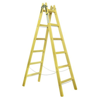 LEVIOR Štafle malířské dřevěné EXPERT, 6 příček, L=196,5 cm, 48436