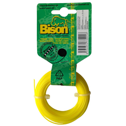 BISON Struna sekací (kulatá) BASIC PROFI 1,3mm x 15m, žlutá - 016