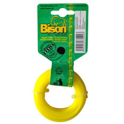 BISON Struna sekací (kulatá) BASIC PROFI 1,6mm x 15m, žlutá - 023