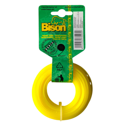 BISON Struna sekací (kulatá) BASIC PROFI 2mm x 15m, žlutá - 030