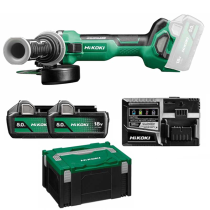 HiKOKI Aku úhlová bruska 125 mm, 18V/2x5,0 Ah, G1813DAWQZ