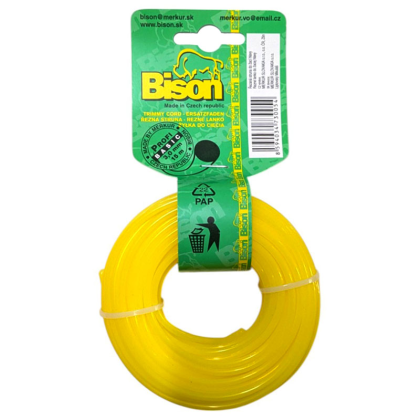 BISON Struna sekací (kulatá) BASIC PROFI 3mm x 15m, žlutá - 054