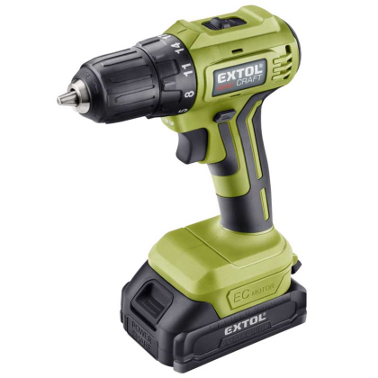 EXTOL Craft Aku vrtací šroubovák, BRUSHLESS, 20V Li-ion, 2x2Ah, 402450